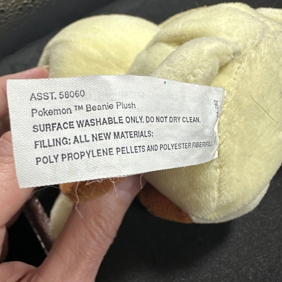 1998 Hasbro Nintendo Pokémon Meowth Beanie Plush VTG Original 6.5" Creature - Picture 8 of 8